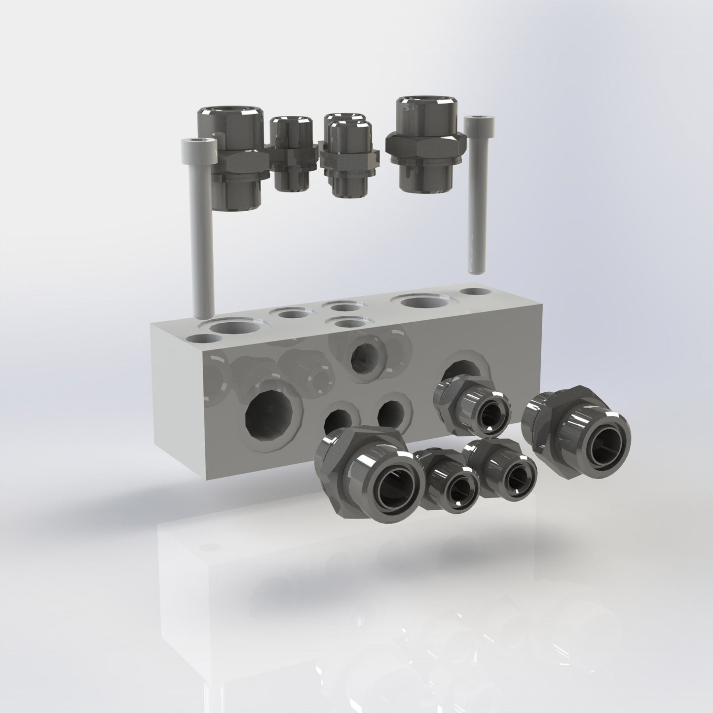 Bloque aluminio vibrador tenaza 10 mf