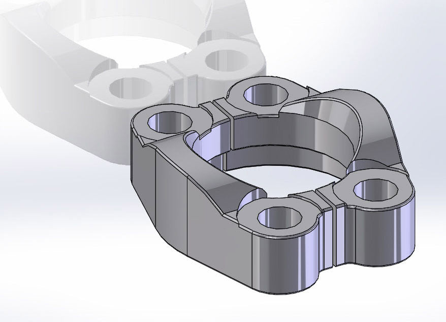 Brida dos mitades 6000 afs602 3/4