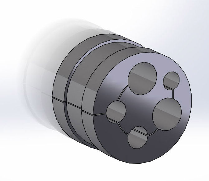 Abrazadera caucho 95x70 5 salidas 29-29-20-20-16,5