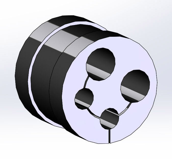 Abrazadera caucho 61x50 4 salidas 20-20-13-13