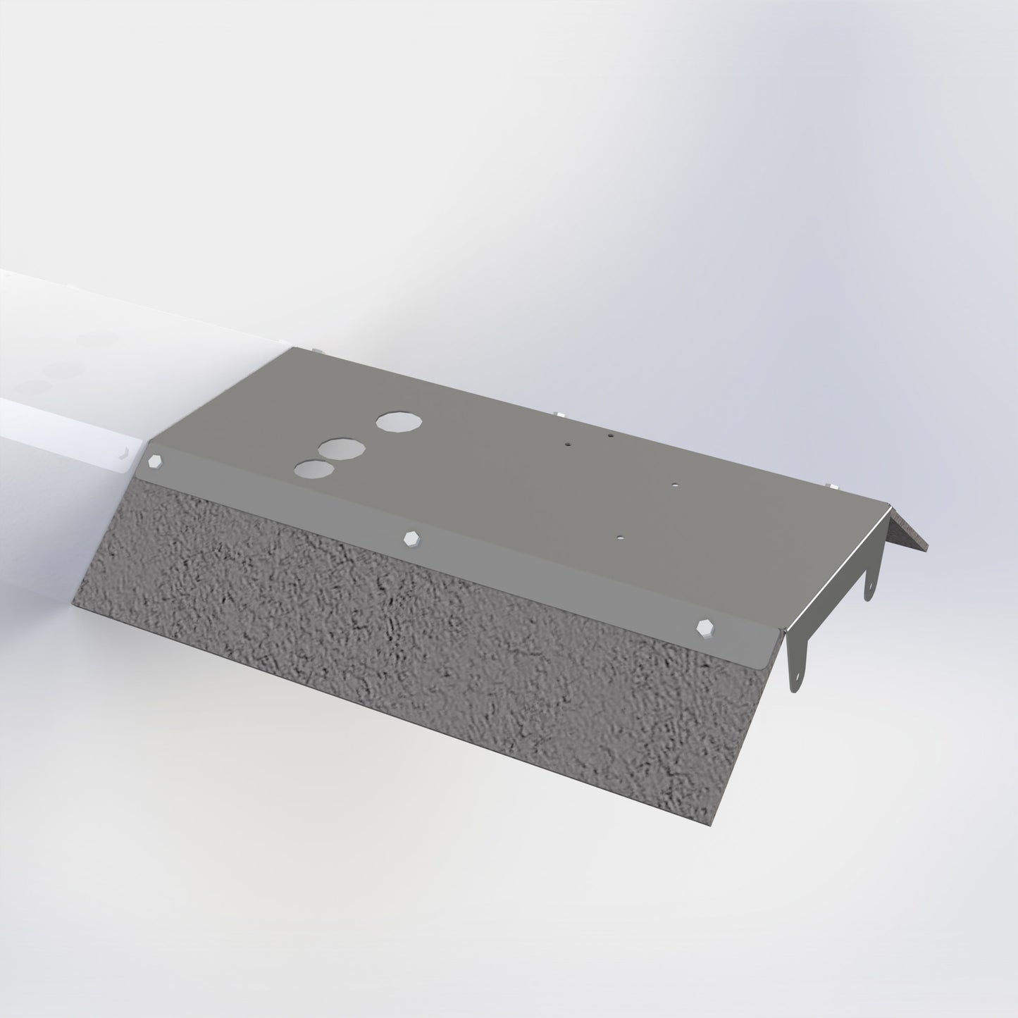 Chapa protección peladora m6 +gomas mf