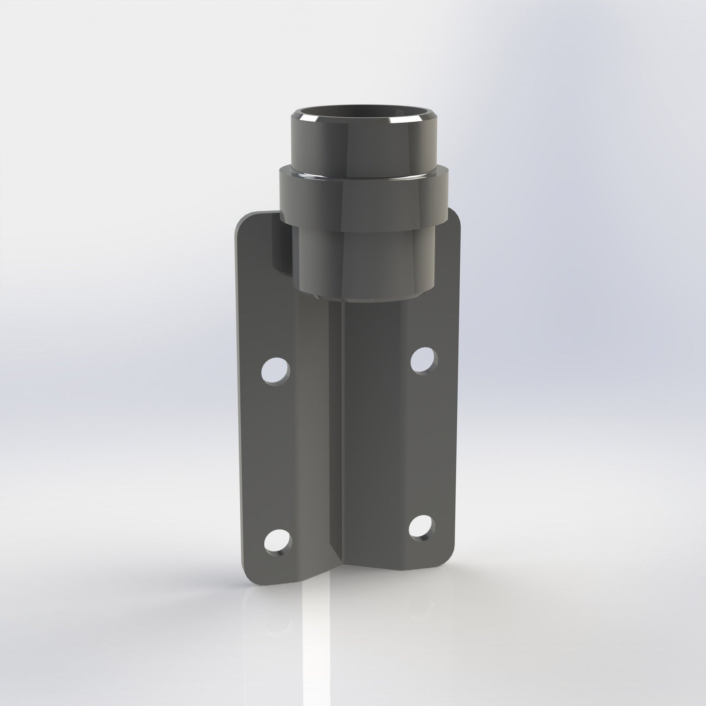 Soporte sujeción mando chapa+casquillo m6 zn