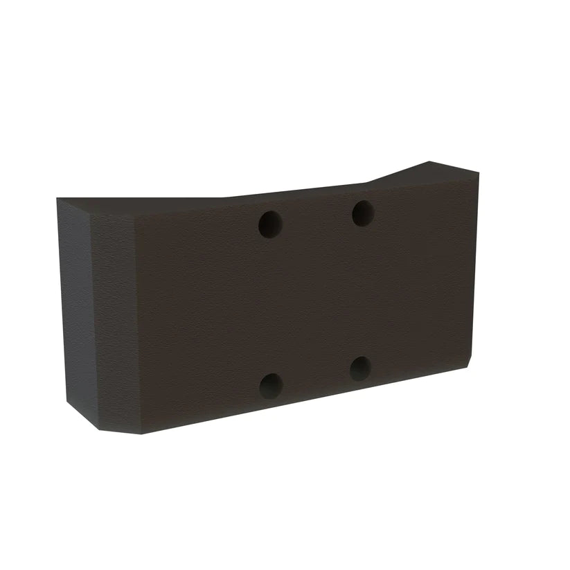 Tope frontal vibrador paralelo con goma 45sh