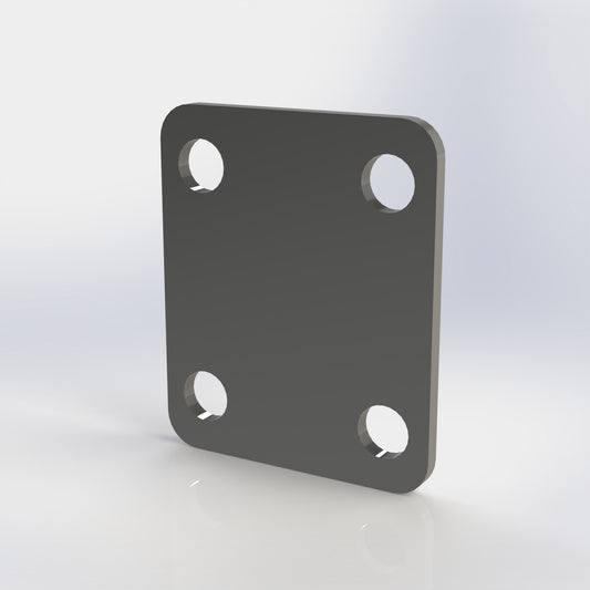 Chapa sujeción soporte mando lisa m6 zn