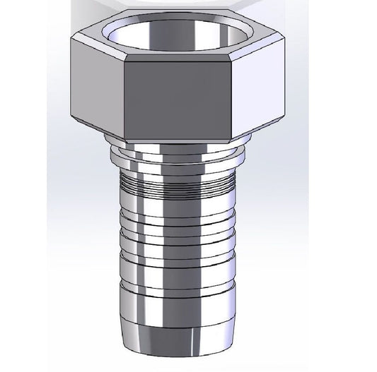 Hembra gas recta 1 1/2" tubo 1 1/2"